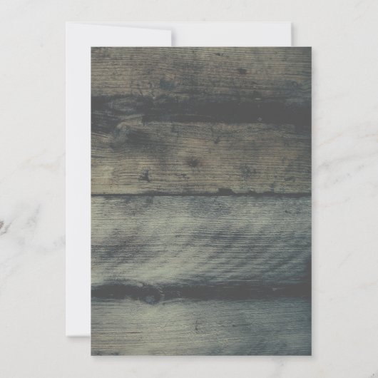 Invitation Bébé sa douche en bois rustique d'hiver (Dos)