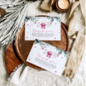 Invitation Bébé Santa Rose Noël Bébé Shower Merci