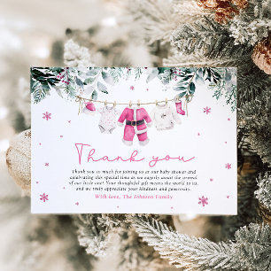 Invitation Bébé Santa Rose Noël Bébé Shower Merci