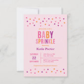 Invitation Bébé saupoudrer Baby shower fille rose (Devant)