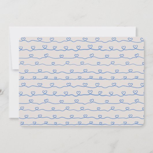 Invitation Bébé Saupoudrer Rustique Coeurs d'amour Baby showe (Dos)