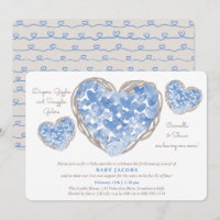 Bébé Saupoudrer Rustique Coeurs d'amour Baby showe