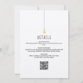 Invitation Bébé Scintillant Saupoudrage Rose Rustique Tout En (Dos)