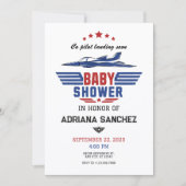 Invitation Bébé shower avion de chasse pilote (Devant)