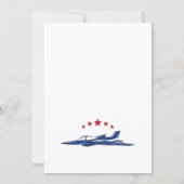 Invitation Bébé shower avion de chasse pilote (Dos)