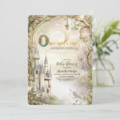 Invitation Bébé Shower Château Princesse de Conte de Fées (Debout devant)