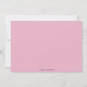 Invitation bébé Shower Confetti Rose Noir Gris (Dos)