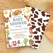 Invitation Bébé Shower de Rodéo de Cowboy de l'Ouest Sauvage