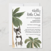 Invitation Bébé Shower Garçon Rustique Chien Boston Terrier (Devant)