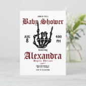 Invitation Bébé Shower Metal Rock (Debout devant)