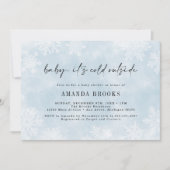 Invitation Bébé simple Il fait froid à l'extérieur du Baby sh (Devant)