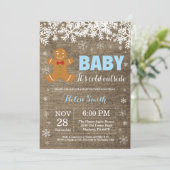 Invitation Bébé son Baby shower de pain d'épice froid (Debout devant)
