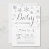 Invitation Bébé son Baby shower d'hiver froid (Devant)