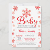Invitation Bébé son Baby shower d'hiver froid (Devant)