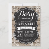 Invitation Bébé son Baby shower d'hiver froid (Devant)
