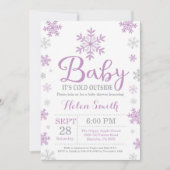 Invitation Bébé son Baby shower d'hiver froid (Devant)