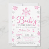 Invitation Bébé son Baby shower d'hiver froid (Devant)