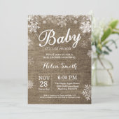 Invitation Bébé son Baby shower d'hiver froid à l'extérieur (Debout devant)