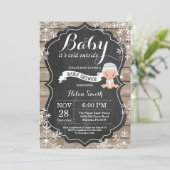 Invitation Bébé son Baby shower extérieur froid (Debout devant)