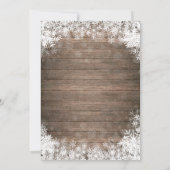 Invitation Bébé son baby shower extérieur froid de flocon de (Dos)