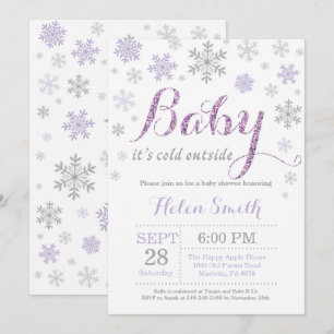 Invitation Bébé son Baby shower froid à l'extérieur de l'hive
