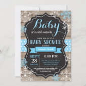 Invitation Bébé son Baby shower froid à l'extérieur de l'hive (Devant)