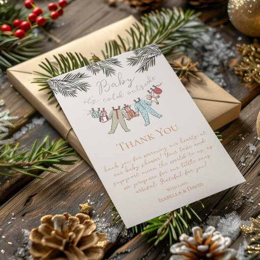 Invitation Bébé son Baby shower froid à l'extérieur de l'hive