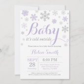 Invitation Bébé son Baby shower froid à l'extérieur de l'hive (Devant)