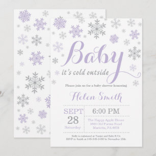 Invitation Bébé son Baby shower froid à l'extérieur de l'hive