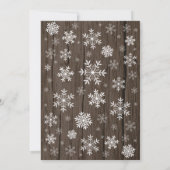 Invitation Bébé son baby shower rustique d'hiver d'extérieur (Dos)