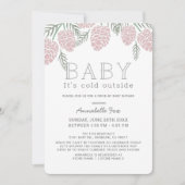 Invitation Bébé son cône rose froid Baby shower Drive-by (Devant)