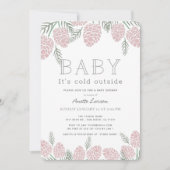 Invitation Bébé son froid à l'extérieur Baby shower de cône d (Devant)