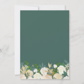 Invitation Bébé son froid à l'extérieur Baby shower Floral Or (Dos)