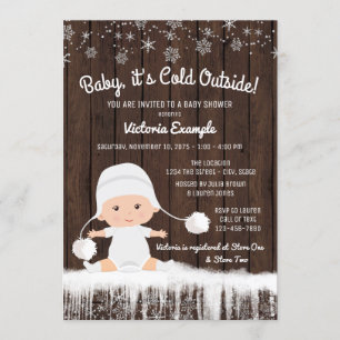 Invitation Bébé son froid à l'extérieur Baby shower Invitatio