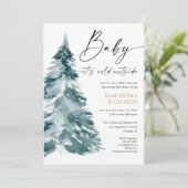 Invitation Bébé son froid à l'extérieur de la douche moderne  (Debout devant)