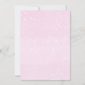 Invitation Bébé son froid à l'extérieur de l'or rose fille do (Dos)