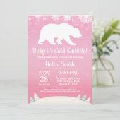 Invitation Bébé son froid à l'extérieur de l'ours polaire Bab (Debout devant)