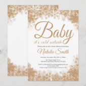 Invitation Bébé son froid à l'extérieur du Baby shower de flo (Devant / Derrière)