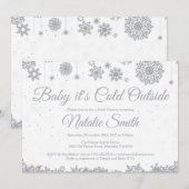 Invitation Bébé son froid à l'extérieur du Baby shower de flo (Devant / Derrière)