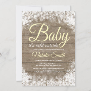 Invitation Bébé son froid à l'extérieur du Baby shower de flo