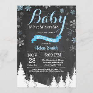 Invitation Bébé son froid à l'extérieur du Baby shower de Gar
