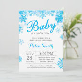Invitation Bébé son froid à l'extérieur du Baby shower de gar (Debout devant)