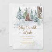 Invitation Bébé son froid à l'extérieur du baby shower de l'o (Devant)