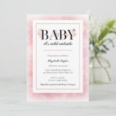 Invitation Bébé son froid à l'extérieur du Baby shower de nei (Debout devant)