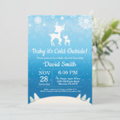 Invitation Bébé son froid à l'extérieur du Baby shower des ce (Debout devant)
