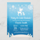 Invitation Bébé son froid à l'extérieur du Baby shower des ce (Devant / Derrière)