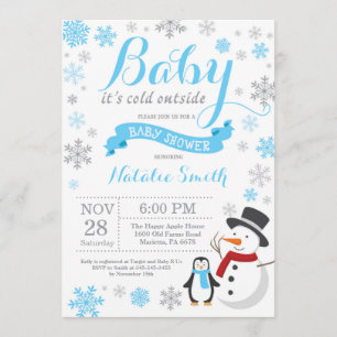Invitation Bébé son froid à l'extérieur du Baby shower des Ga
