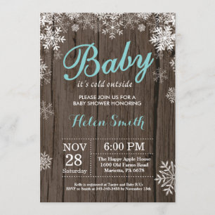 Invitation Bébé son froid à l'extérieur du Baby shower d'hive