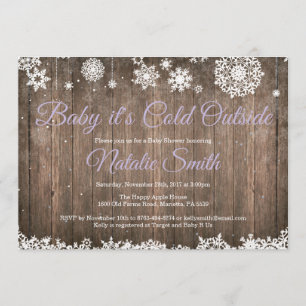 Invitation Bébé son froid à l'extérieur du Baby shower d'hive