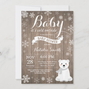 Invitation Bébé son froid à l'extérieur du Baby shower d'hive